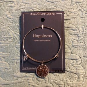 2 Tone “Here Comes The Sun” Bead Bangle Bracelet